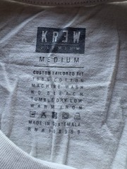 KREW Long Sleeve Shirt Men’s Medium Beige Streetwear Skate LA KR3W