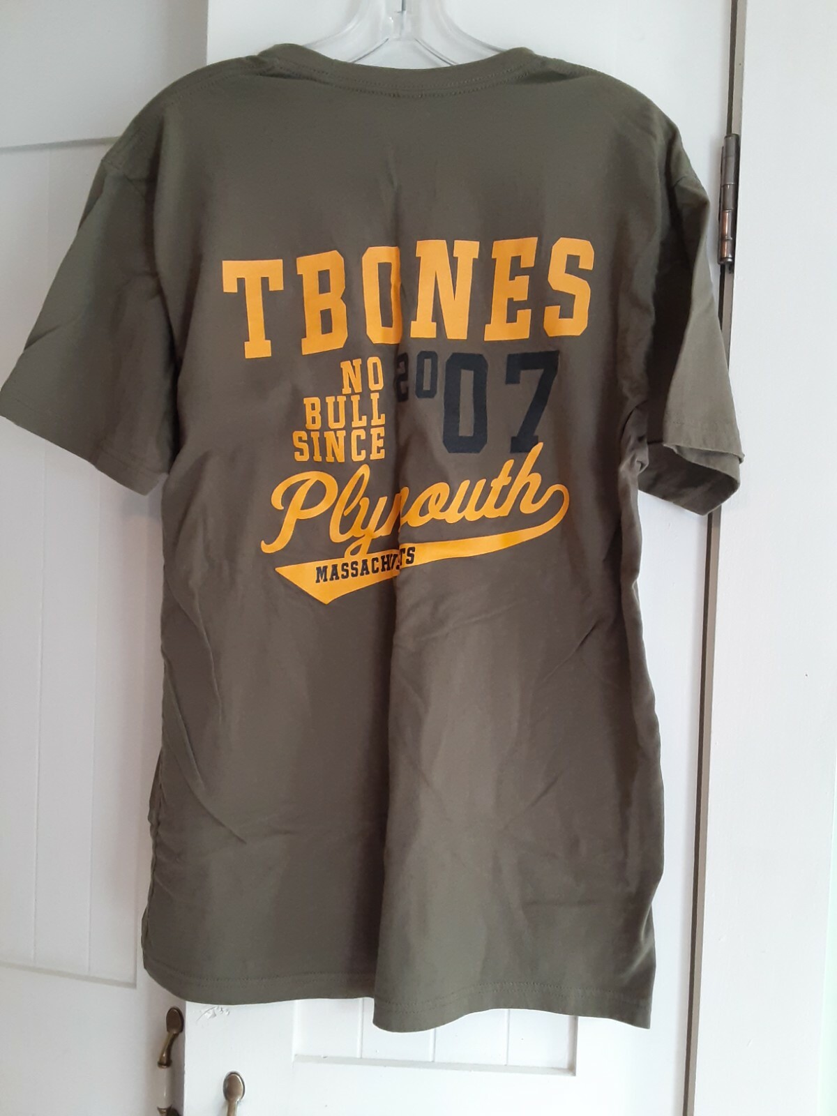 Next Level T-BONES STRONG (Plymouth MA ) SSleeve TShirt Army Green Size XS gallery
