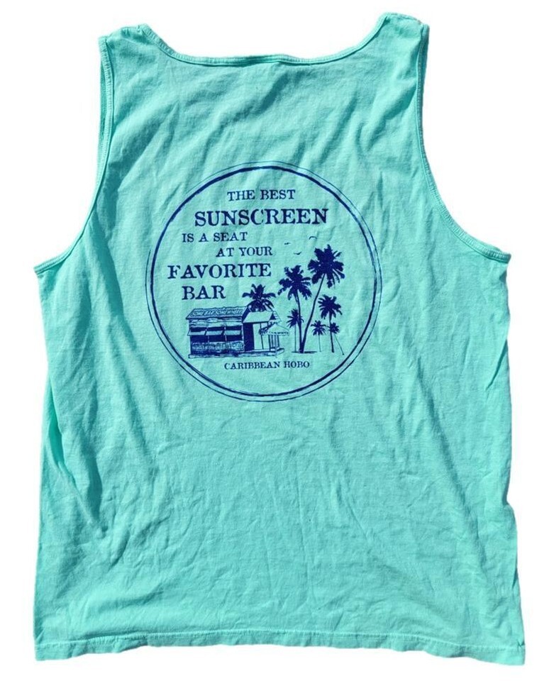 Caribbean Hobo T-shirt Sunscreen Bar Key West Cabo Island rum Tequila beach Tank gallery
