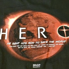 Vintage Kerusso Tee Large Hero Parody Christian Tees Jesus Rare Religious