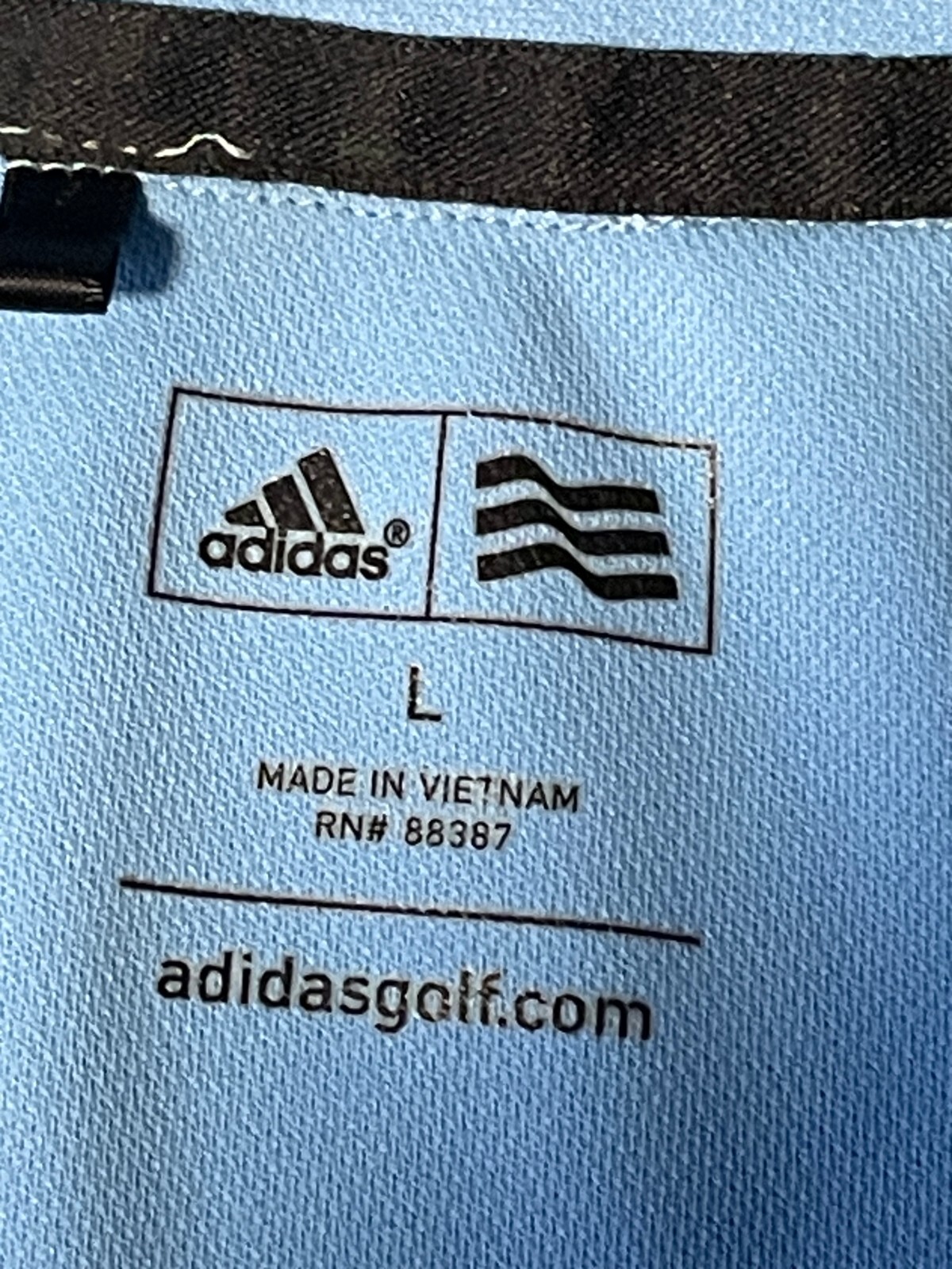 Adidas Golf polo shirt mens large v neck short sleeve blue gallery