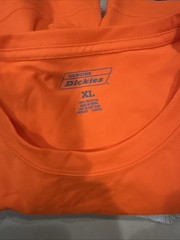 Dickies Performance Long Sleeve Pullover Shirt w/ Pocket Orange Mens XL BNWOT