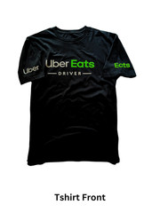 Reflective Tshirt UberEats Delivery Driver Black