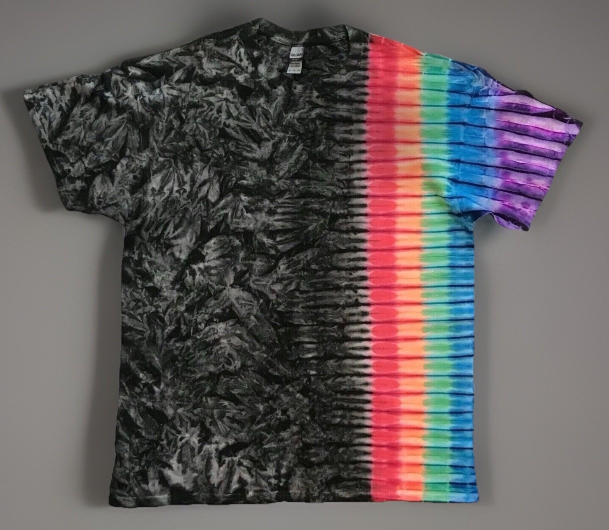*New* 2XL - Sm Handmade Tie Dye, Cruncht Crinkle Bk Side Rainbow, Crew or V-Neck gallery