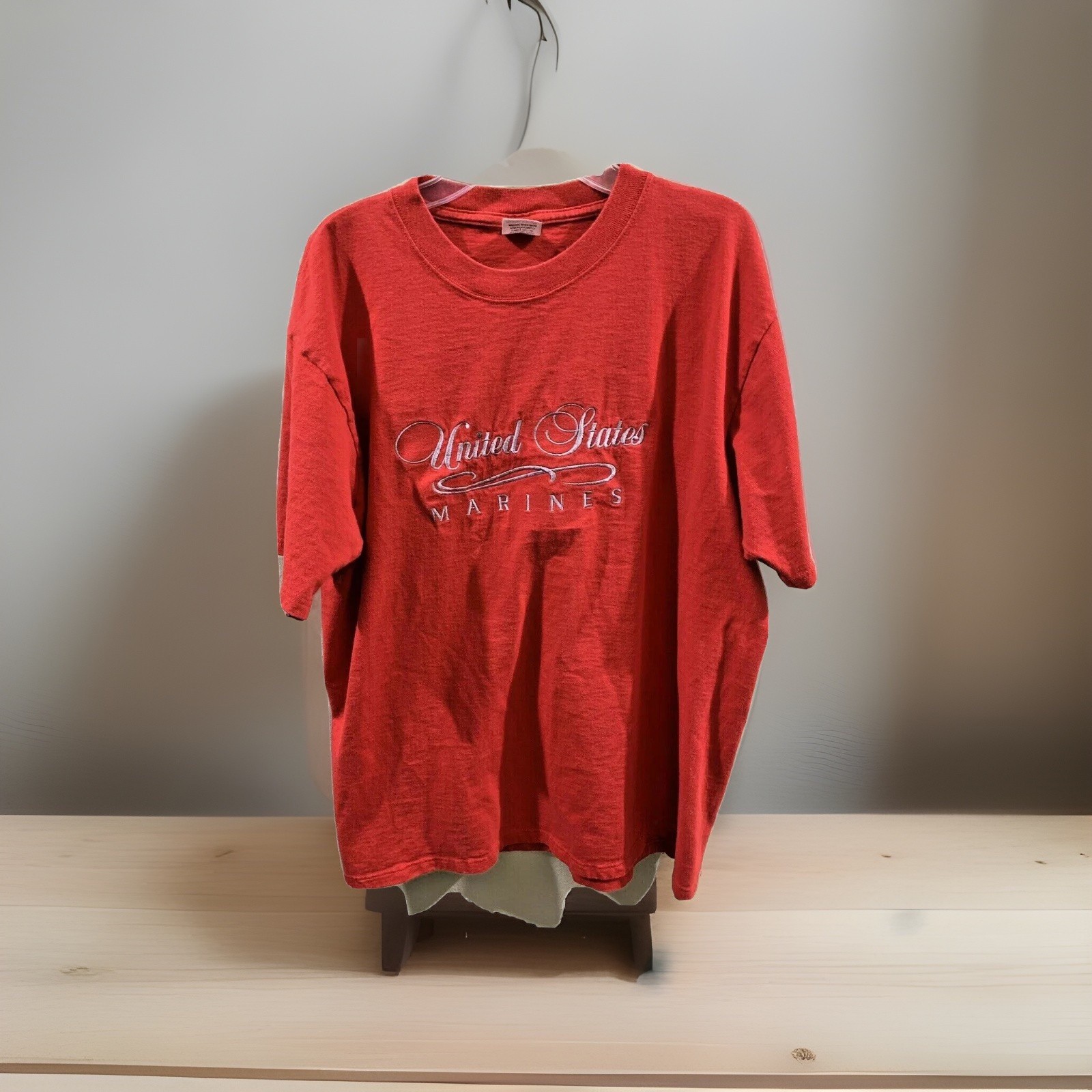 Vtg United States Marine Corps Script Logo T Shirt LARGE M.J. Soffe Semper Fi gallery