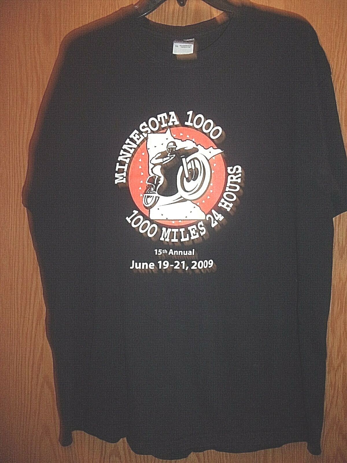 SPORT BIKE MINNESOTA 1000 24 hours 1000 miles 2009 black XL t shirt