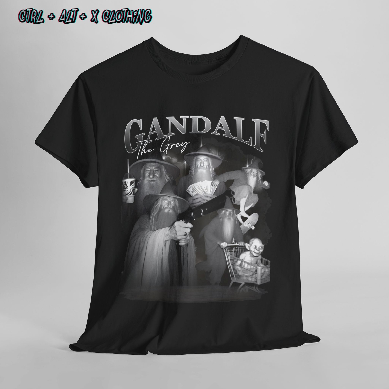 Gandalf Grey Wizard Tee, Funny LOTR Shirt, Unisex Graphic Top, Gollum Cart