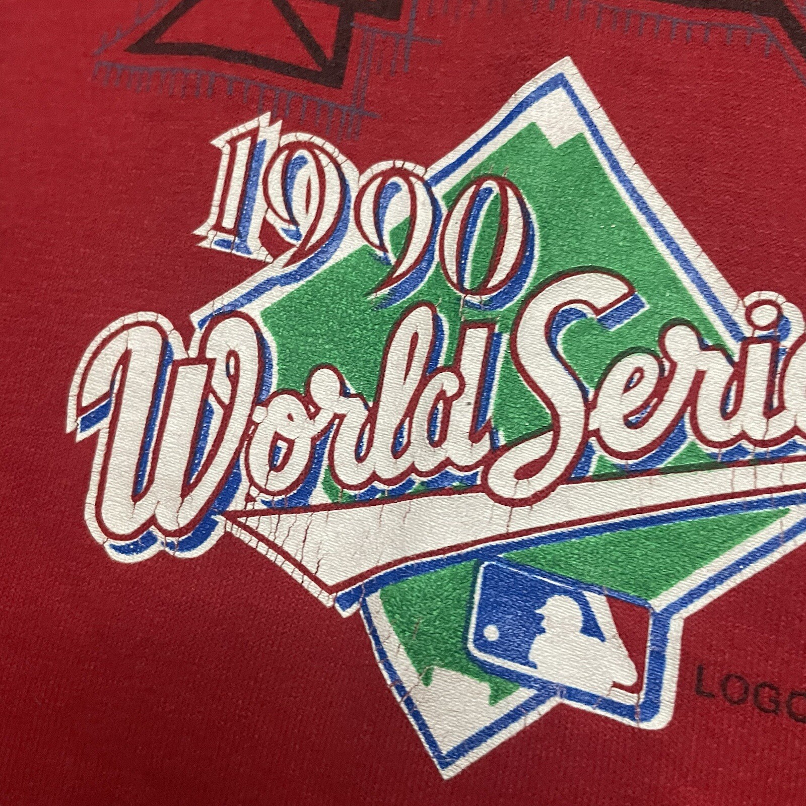 Logo 7 CINCINNATI REDS 1990 T-Shirt XL Jersey World Series Champions Logo VTG gallery