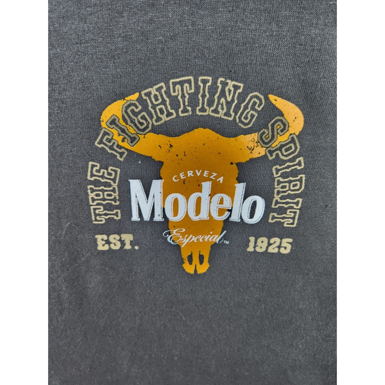 Modelo "Fighting Spirit" Graphic T Shirt Charcoal Gray Mens Large gallery
