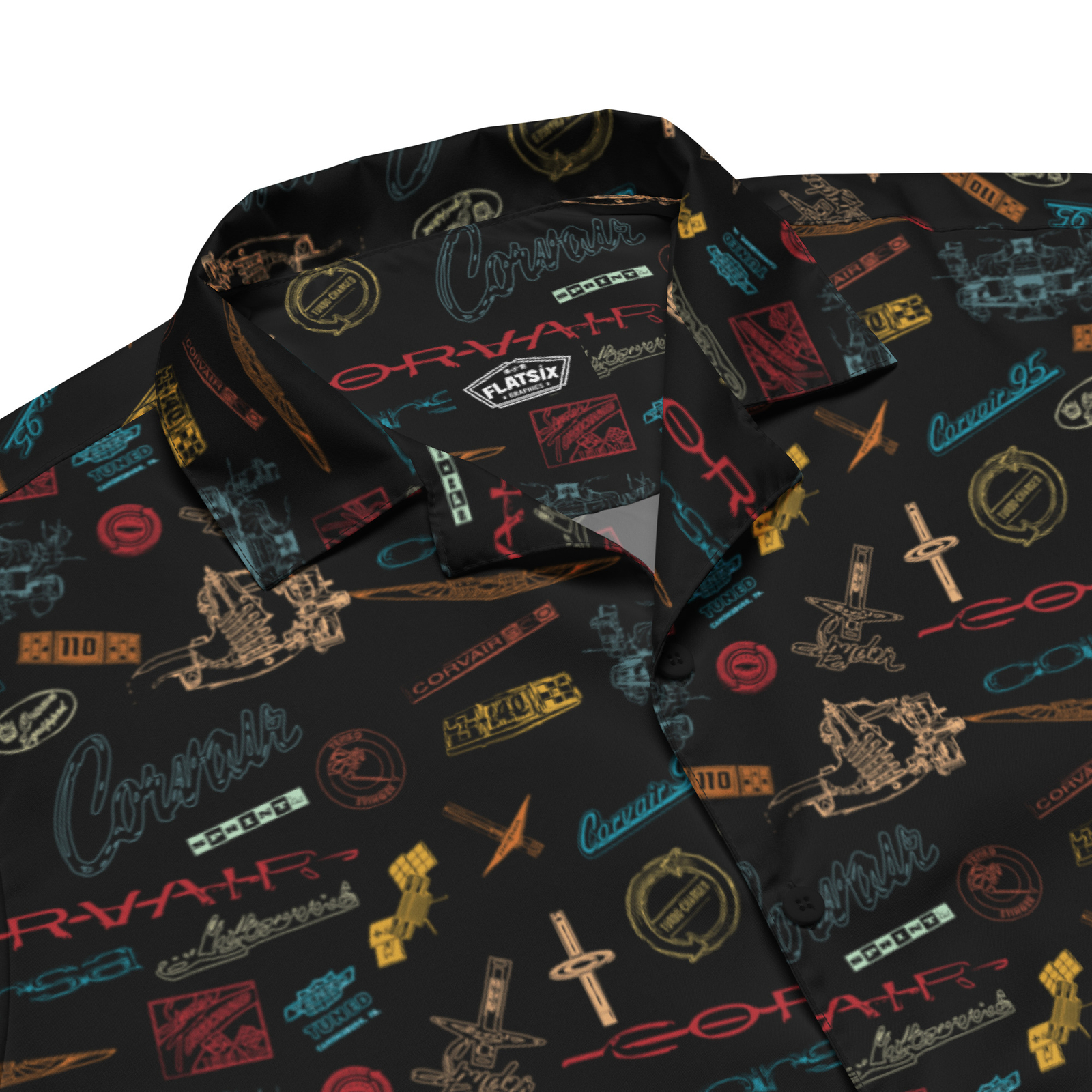 Corvair Logos Vintage button down shirt bowling hawaiian style gallery