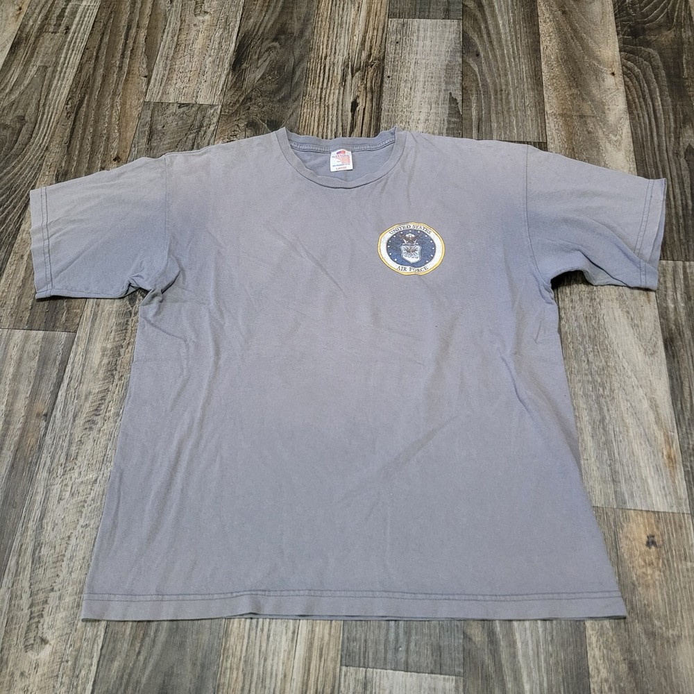 Bayside U.S. Air Force Graphic Tee Shirt Mens Large Faded USA Made
