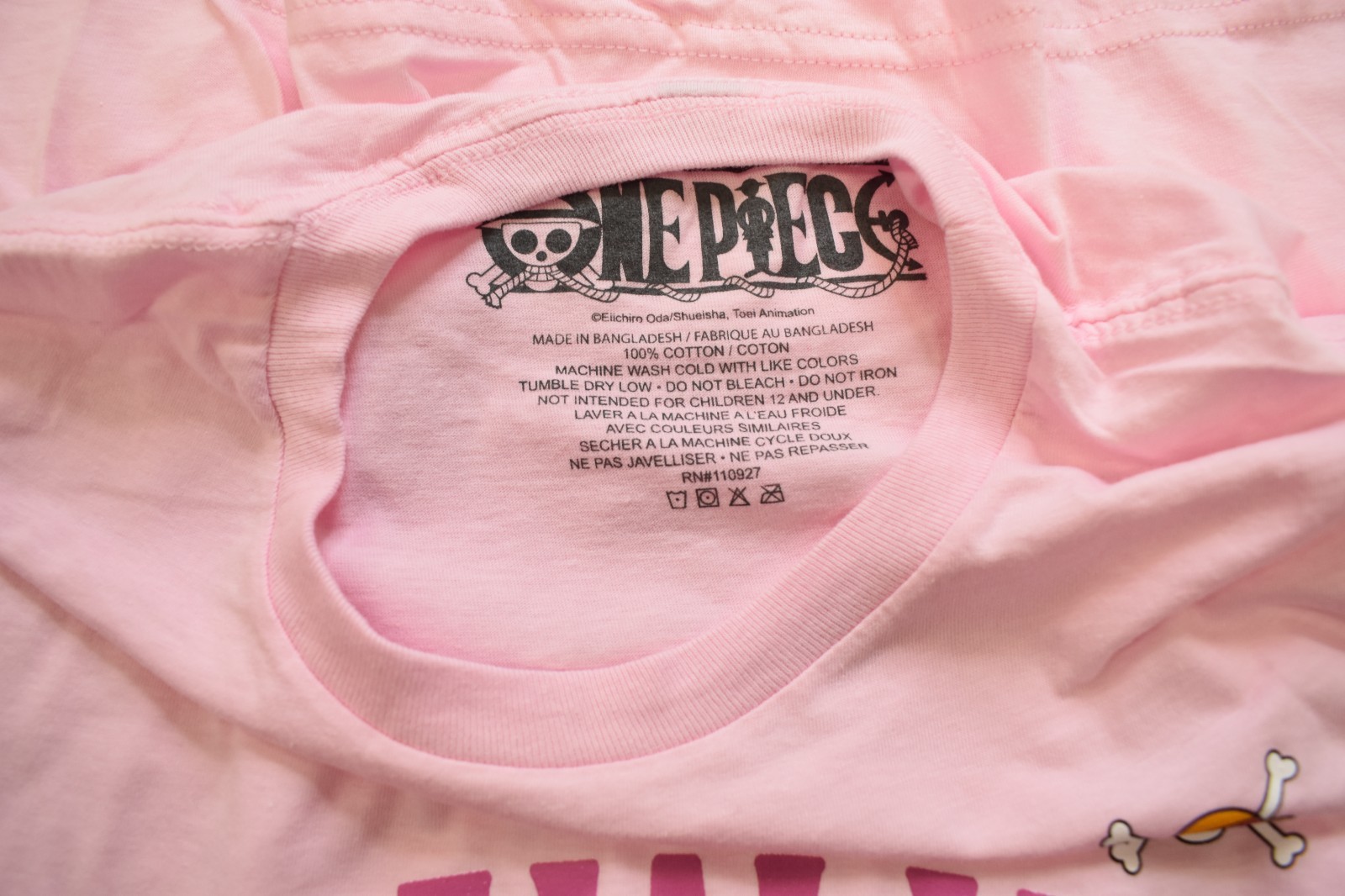 One Piece Monkey D Luffy Pink Straw Hat Crew Mens Manga Shirt New Small gallery