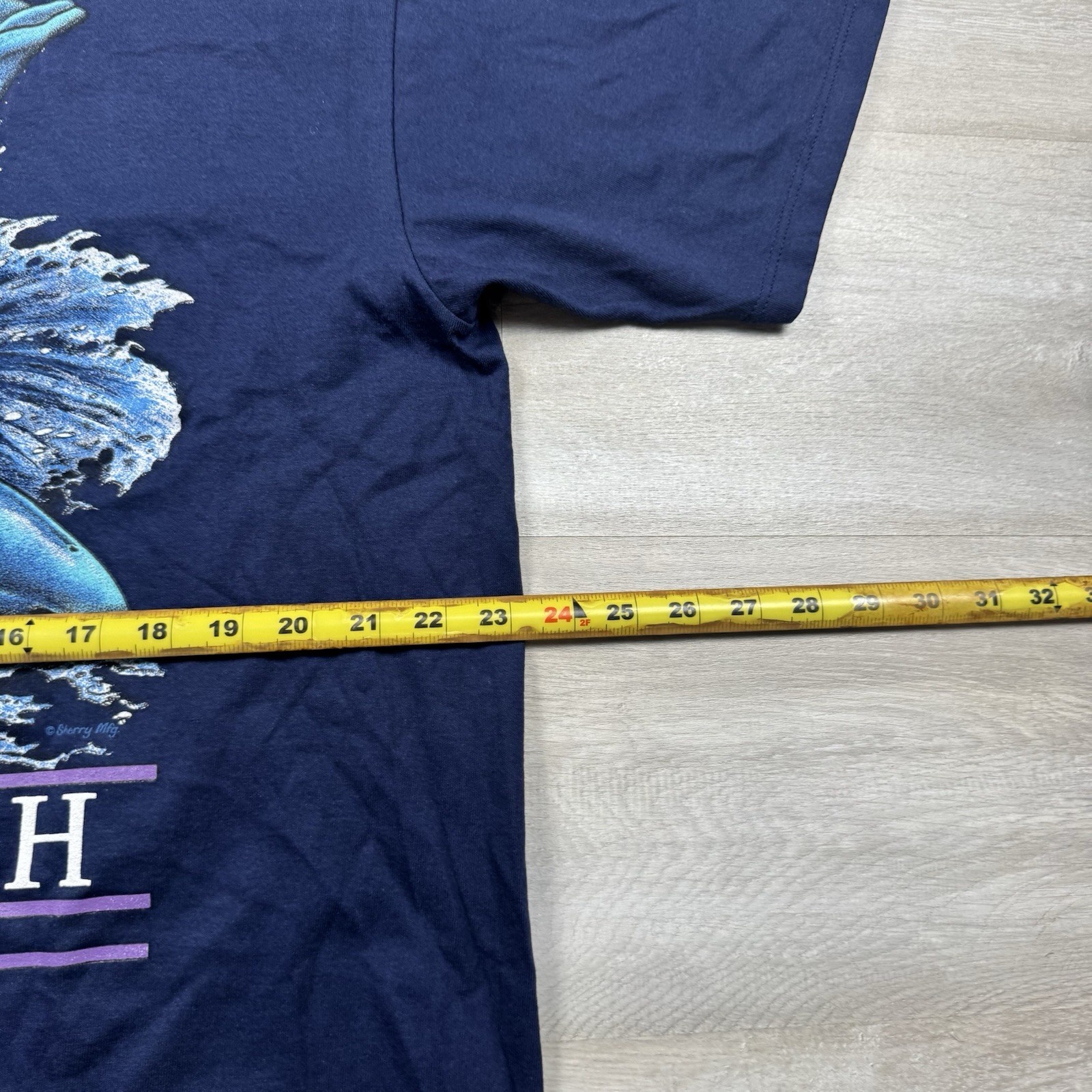 Vintage 90s Sherry MFG Palm Beach Florida Dolphins Ocean Sea T-shirt Mens XL NWT gallery