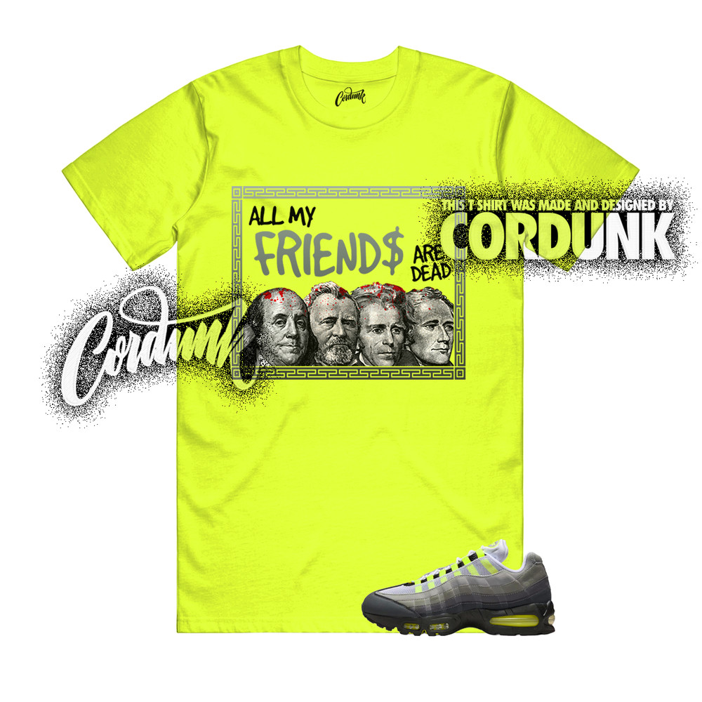 Air Max 95 Big Bubble Neon Yellow Black Cool Grey OG 2026 T Shirt Match PREZ