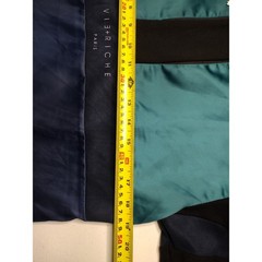 Vie Riche Paris Mens Multi-Panel Colorblock Zipper T-Shirt Black Teal Blue M
