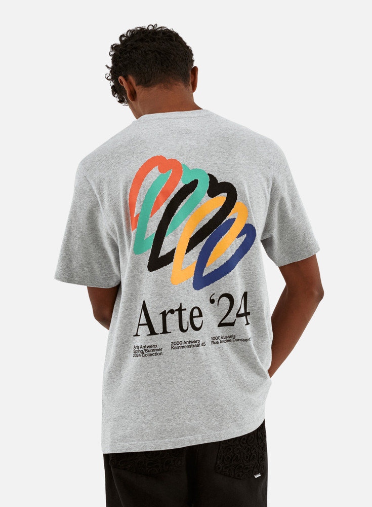Arte Teo Back Hearts Tee (Grey)