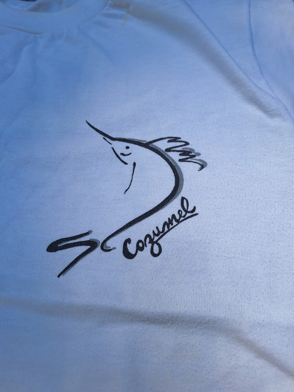 Vintage Mexico Cozumel Just Fish It Shirt Size Med Large Sword Marlin Deep Sea gallery