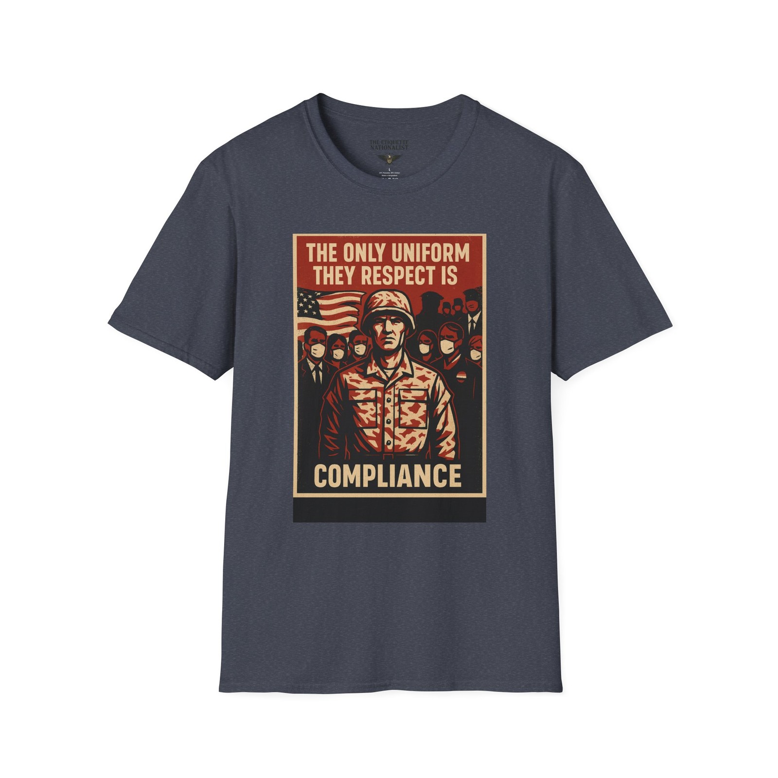 The Only Uniform They Respect Is Compliance Unisex Graphic Tee American Veteran gallery