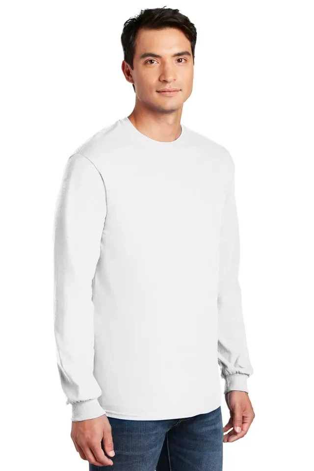 Gildan G540 Men's Heavy Cotton Preshrunk Tshirt Long Sleeve Crew Neck T-Shirt gallery