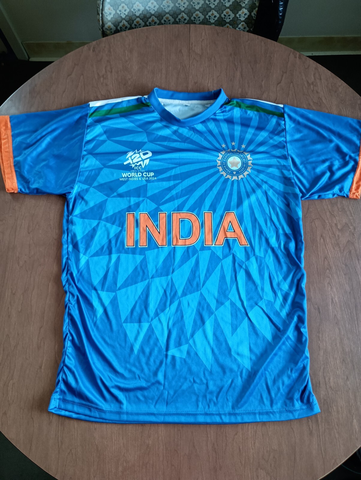 India Men’s T20 World Cup 2024 Unbranded Cricket Shirt Size Large