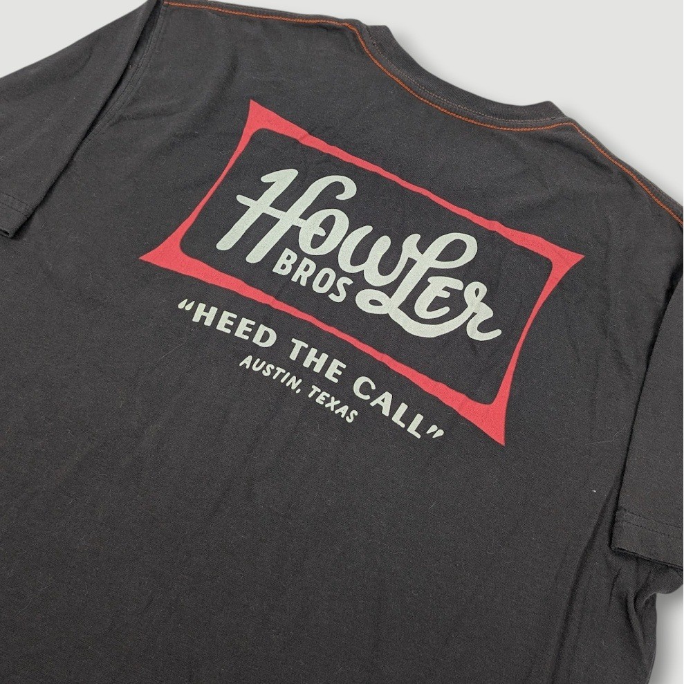 Howler Brothers Classic Graphic Pocket T Shirt Mens Large Brown Casual Western
