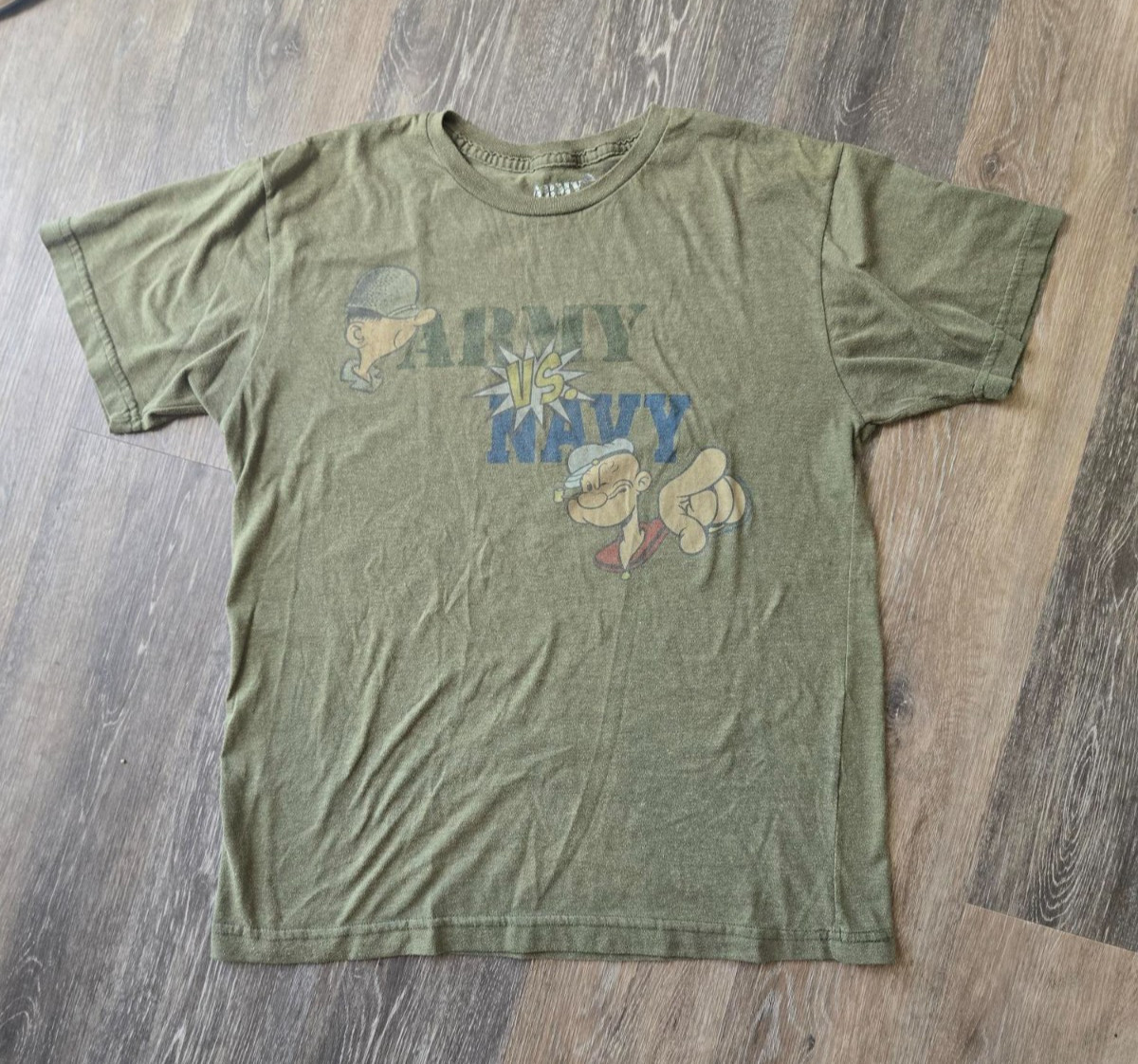 Vintage Army Vs Navy Popeye Tee Shirt - M gallery