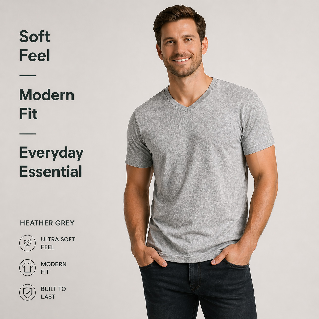 True Classic V-Neck T-Shirts 6 Pack Men Size XL New No Tags Soft Premium Fit gallery