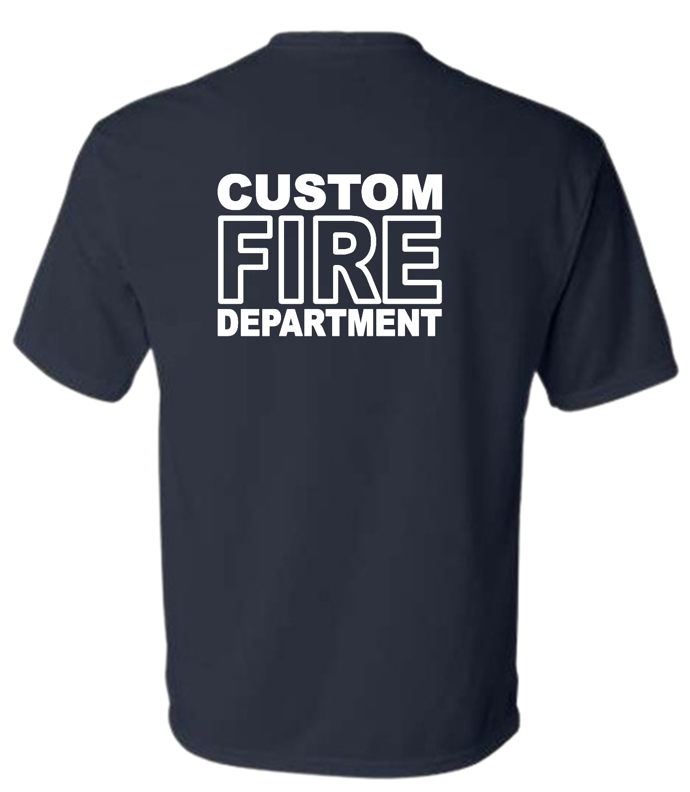 Custom Name Fire Dept T-shirt. Personalized. White Print gallery