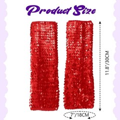Sequin New Year Fingerless Gloves Long Glitter Fashion Arm Sleeves for Women …