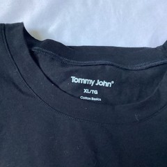 Tommy John Cotton Basics Men’s Short Sleeve Black Cotton Blend Tee Shirt Size XL