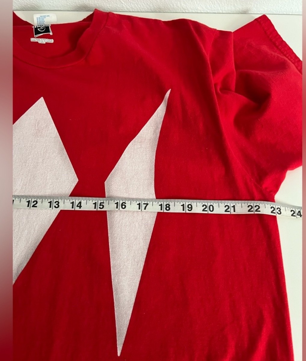 Hasbro Port & Company Cosplay Red Power Ranger Short Sleeve T-Shirt Size XL gallery