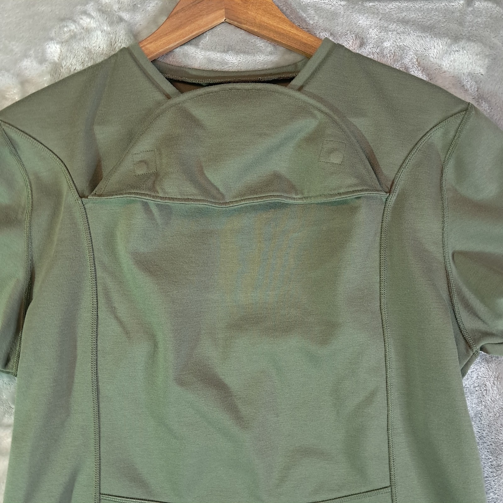 LALABU Dad Shirt Mens Size Large Green Baby Carrier Soothing Kangaroo Pocket gallery