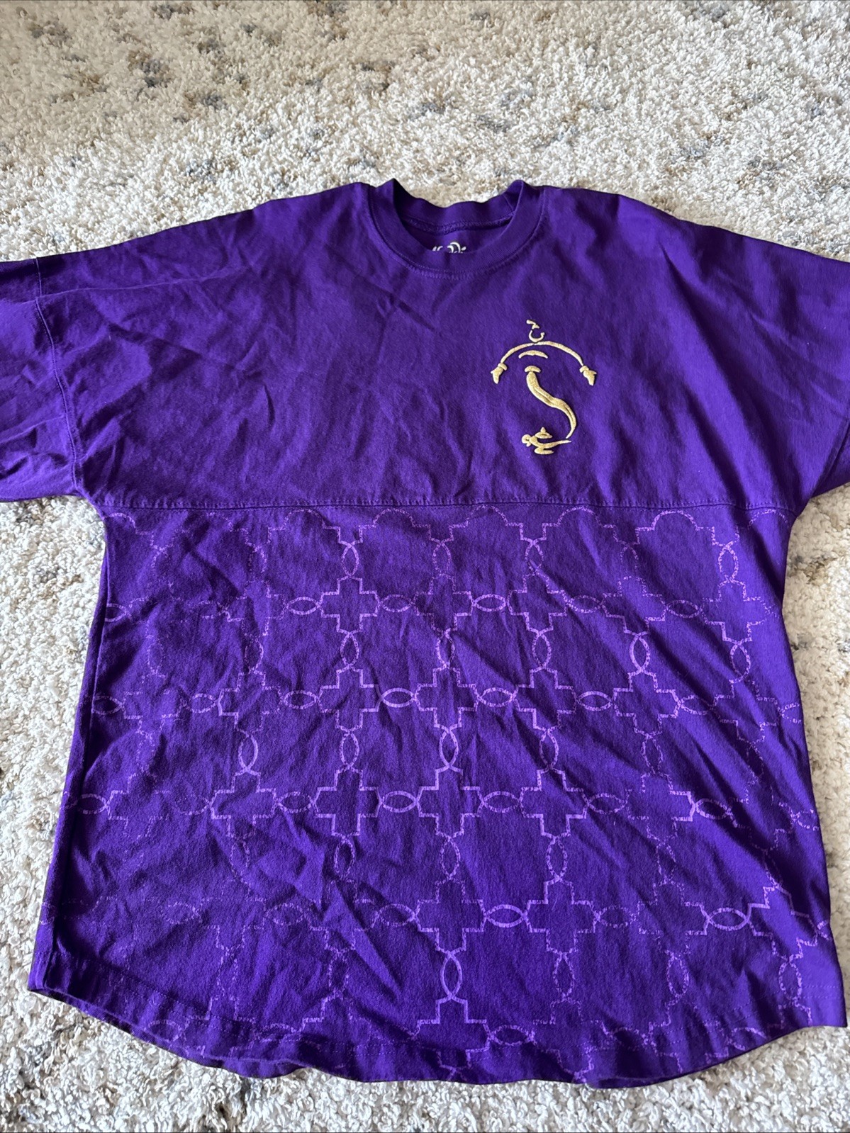 Aladdin Disney Spirit Jersey Shirt Mens Small Purple Movie Broadway Long Sleeve gallery