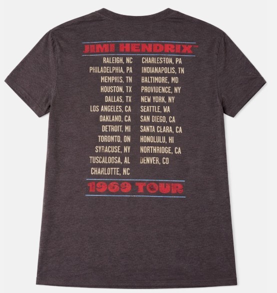 Jimi Hendrix Men’s 1969 Tour Graphic T-Shirt Authentic Hendrix Vintage🔥MEDIUM🔥 gallery