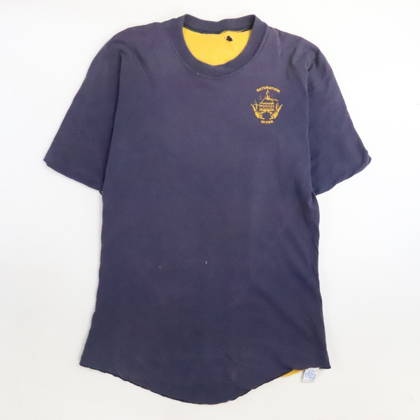 Vintage Saturation Diver NEDU Engineer Double Face Russell Athletic T-Shirt XL gallery