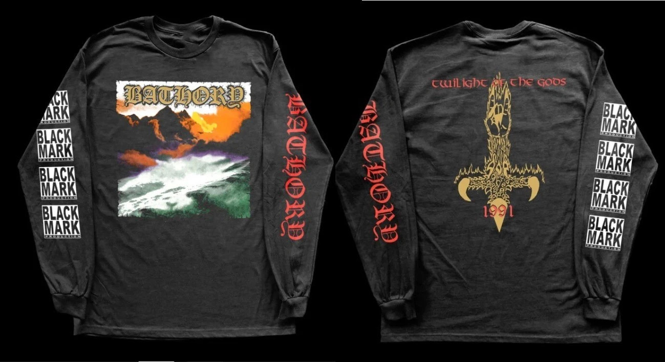 Bathory Twilight Of The Gods Black Long Sleeve Heavy Metal Tee Reprint BT1215 gallery