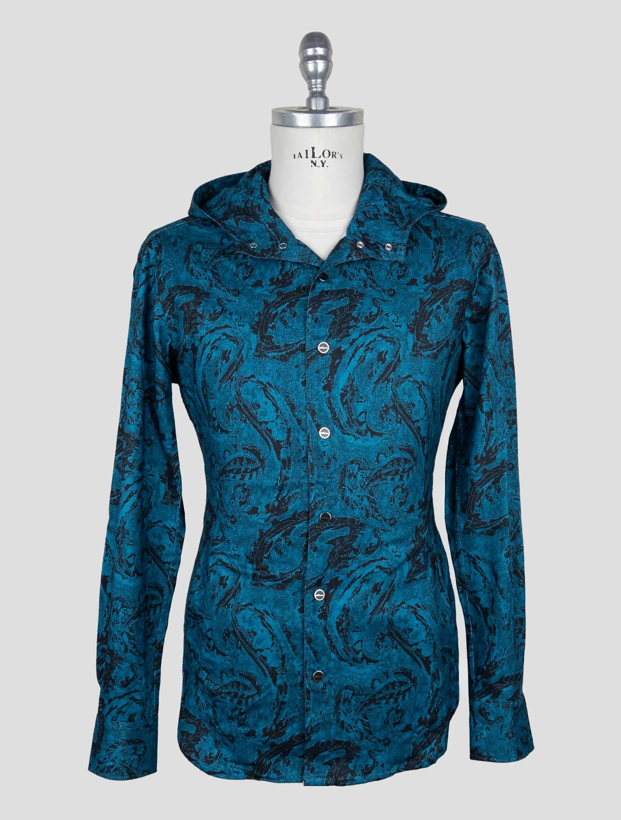 NEW KITON BLUE COTTON SHIRT MARIANO EU 56 - US 46 - 2XL KME47 gallery