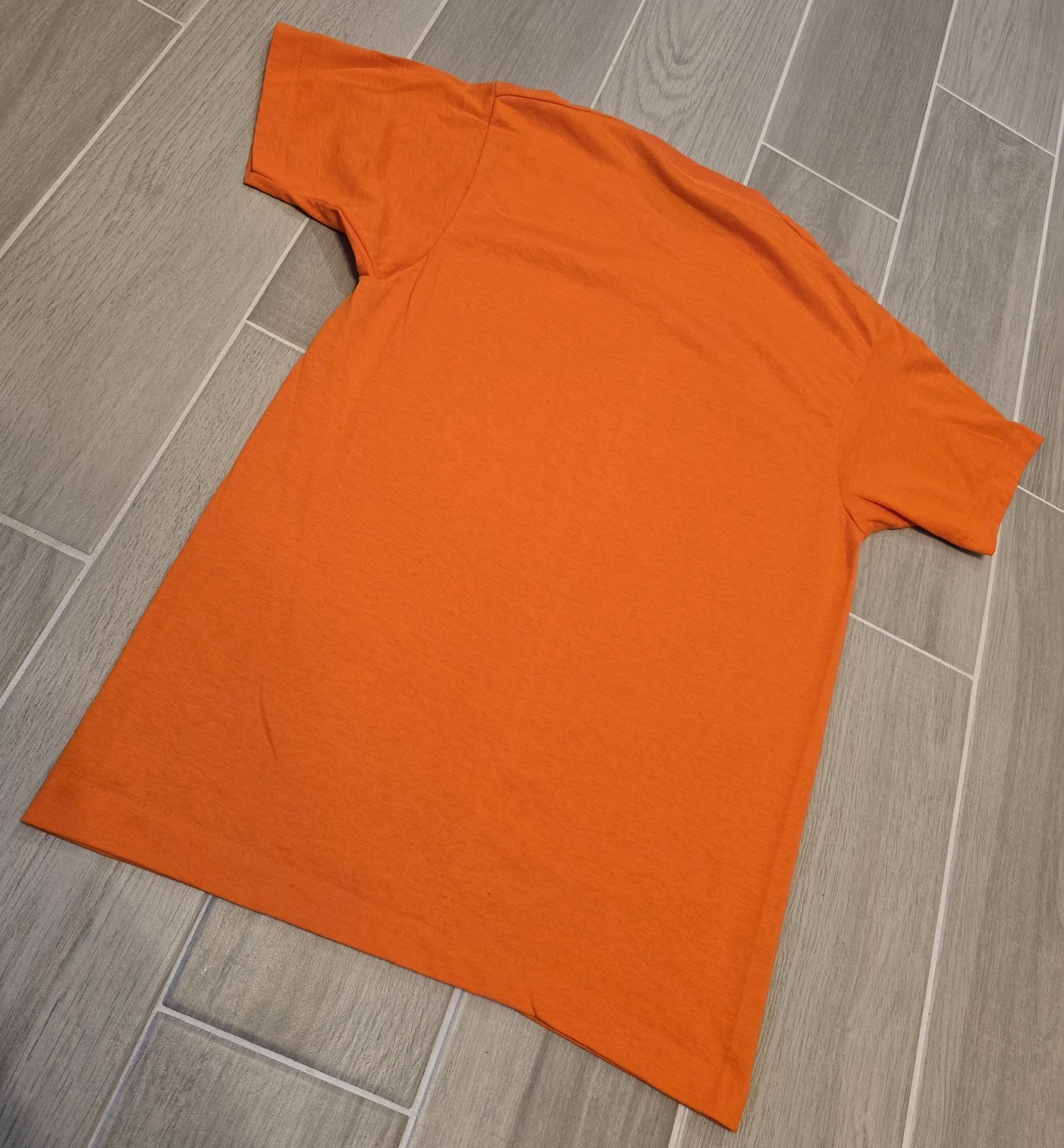 Vintage Screen Stars Blank Orange Shirt Size Medium 80’s Single Stitch USA gallery