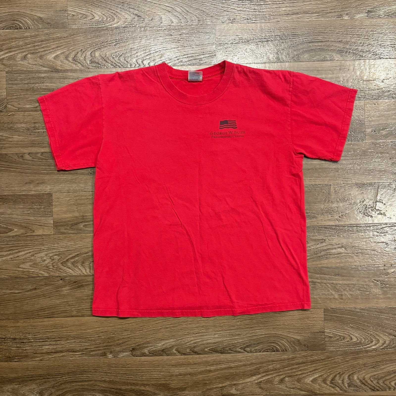 Y2K / Vintage George W Bush Presidential Center Texas Quote USA Graphic Tee XL gallery