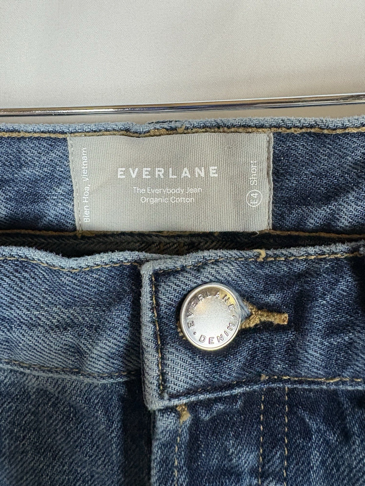 Everlane Women’s Blue Jeans Straight Leg Medium Wash Size E4 Short