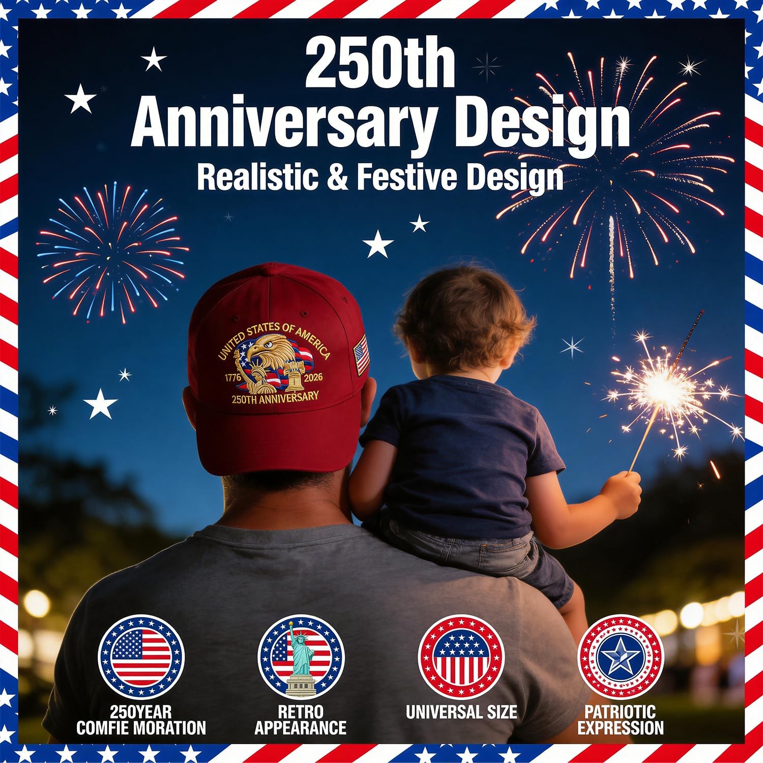 250th Anniversary USA Hat Adjustable United States 250th Anniversary Hat Ret... gallery
