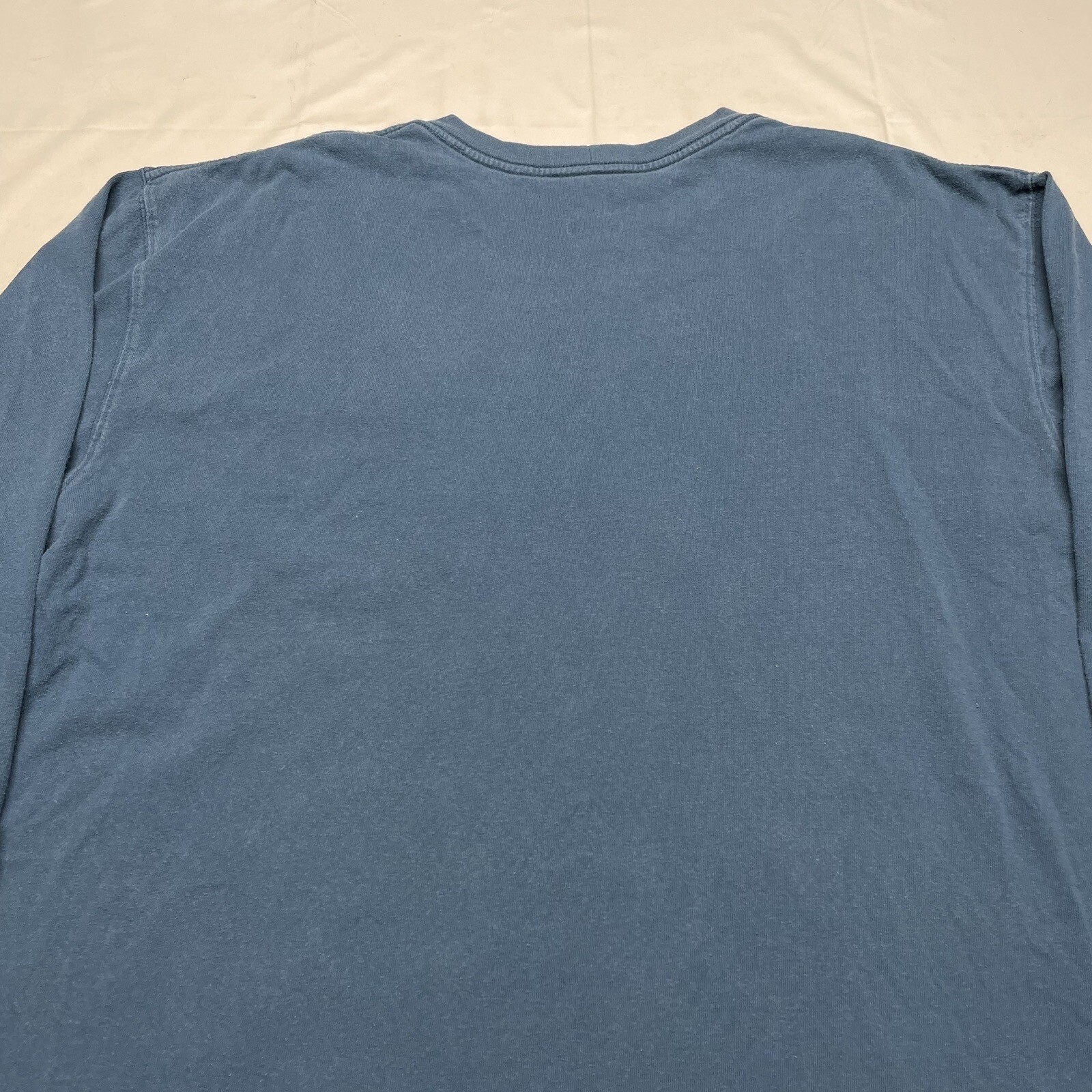Carhartt Long Sleeve T-Shirt Mens XL Blue Pocket Logo Dad Outdoor Camping Hiking gallery