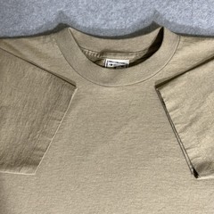 Vtg. 80s/90s Alore Single Stitch Blank Tan T-Shirt Small Made in USA Slub Cotton