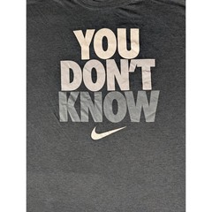 Nike Athletic Dept You Don’t Know Graphic T-Shirt Black Regular Fit XL
