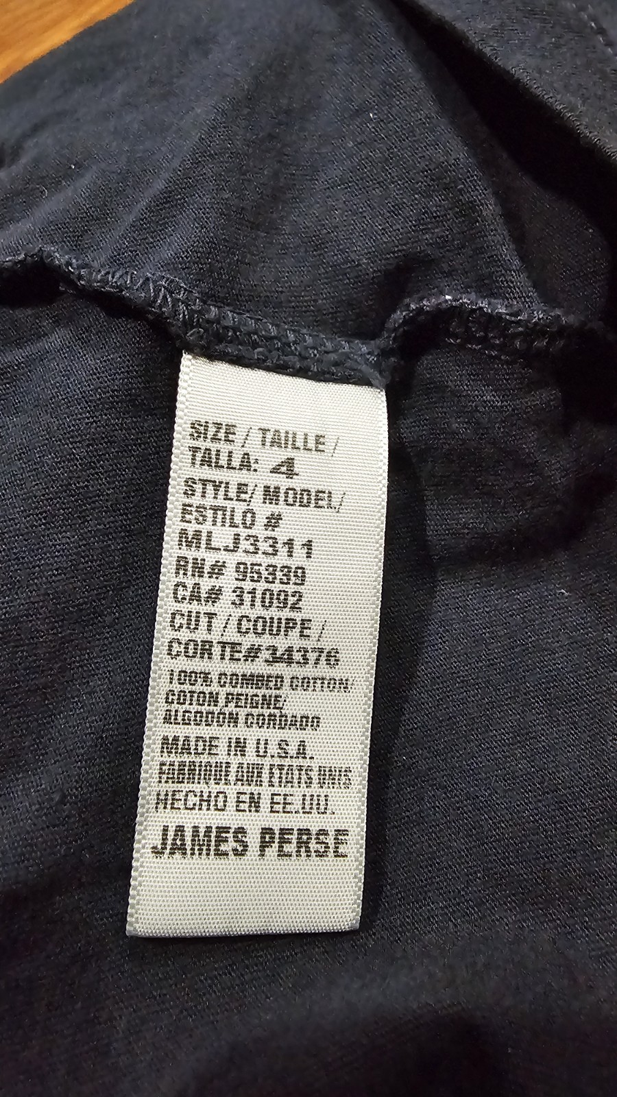 James Perse LA T-Shirt Crew Neck SZ. 4 (=XL) 100% Combed Cotton ~ Minimalist USA gallery