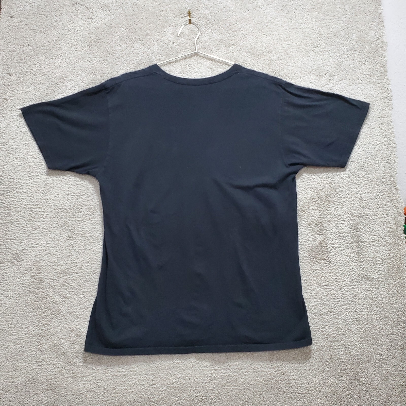 Adidas T-Shirt Men's L Black Crew Neck Graphic Pullover Easy Care Stretch Casual gallery