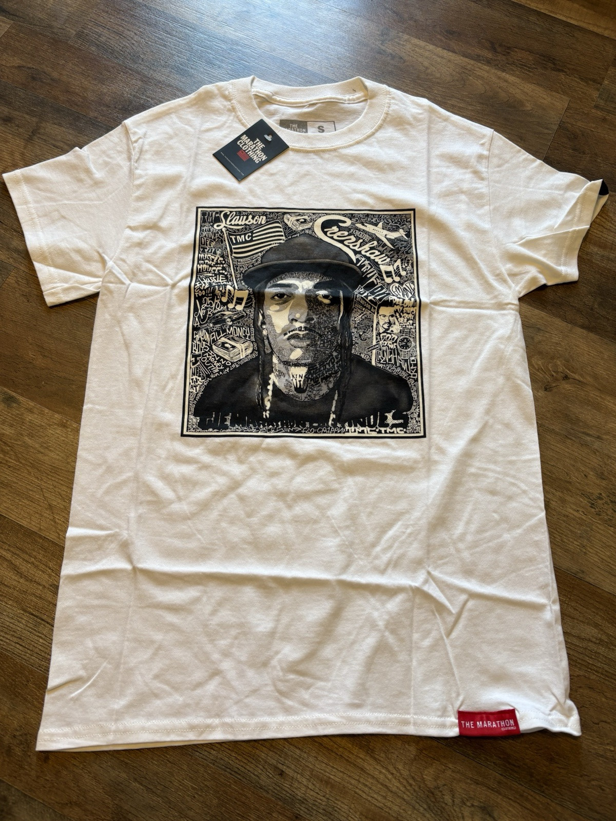 NWT The Marathon Clothing – Nipsey Hustle White Crenshaw T-Shirt Size Small