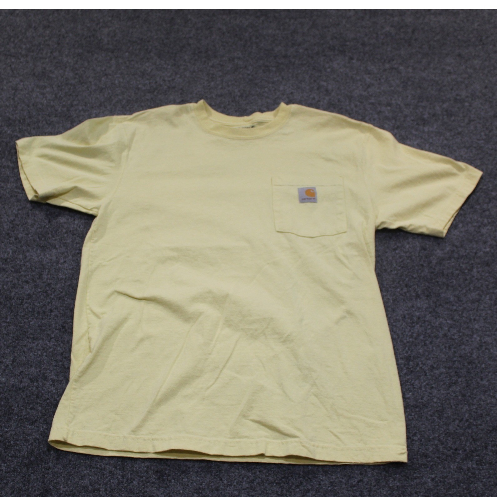 Carhartt Loose Fit Pocket T Shirt Pale Yellow Short Sleeve Cotton Mens S gallery