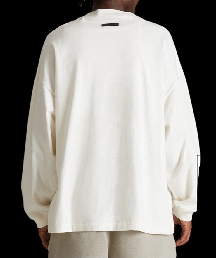 FEAR OF GOD - ESSENTIALS Core Long Sleeve Tee T-Shirt | Cloud Dancer | Size L gallery