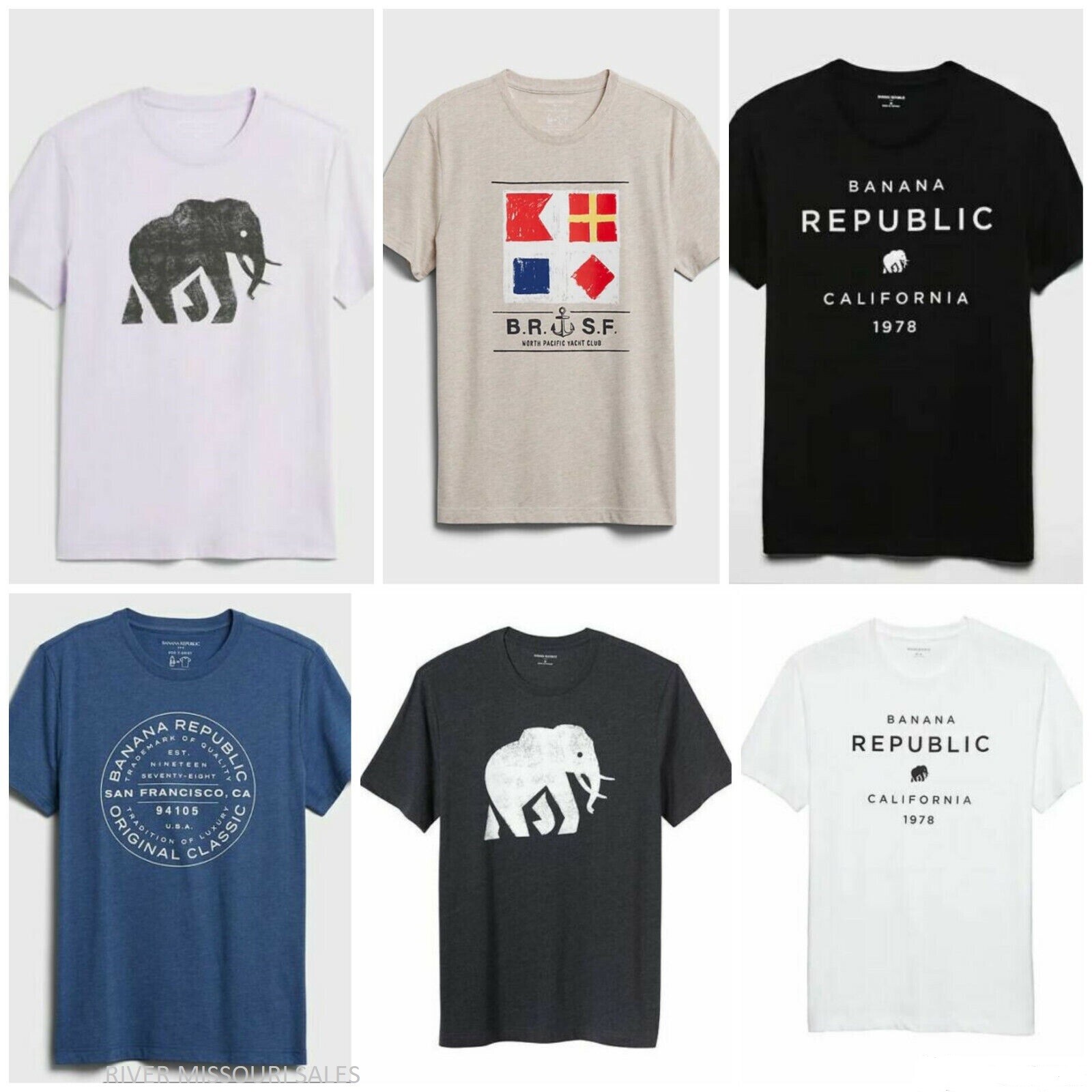 Banana Republic Men's Short Sleeve Trendy T-Shirts, S M L XL XXL, Choice - NEW gallery